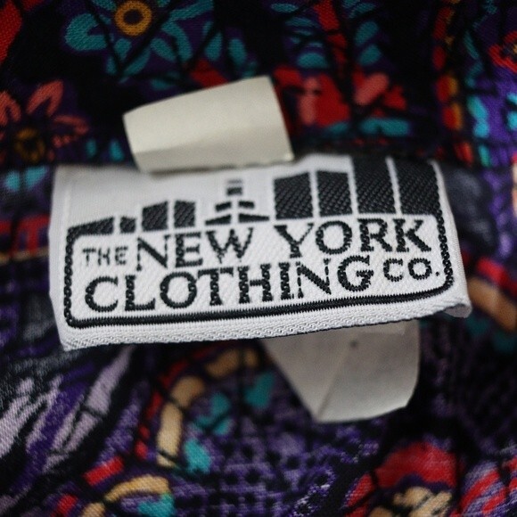 The New York Clothing Co 1990s Floral Mosaic Boho Hippie Rayon Midi Skirt NWT US - Picture 8 of 12